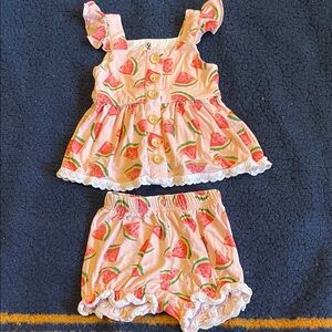 Charlies project kids Pink and Green Baby Outfit set